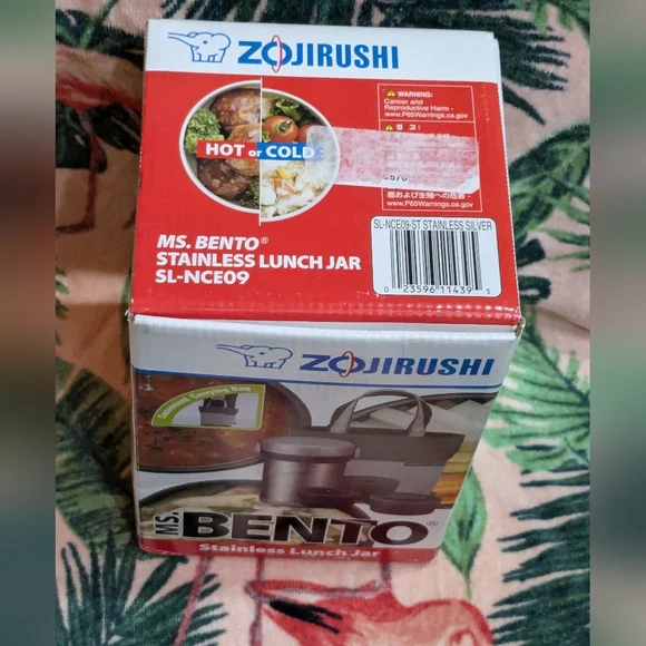 Bento Zojirushi Hot Cold Stainless Steel Lunch Jar box